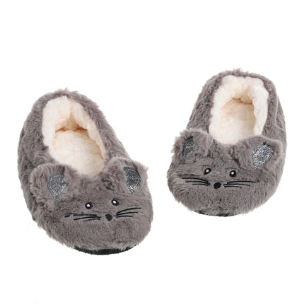 Winter Warm Slipper Women Non Slip Fuzzy Fur Mouse Ears by zapcart