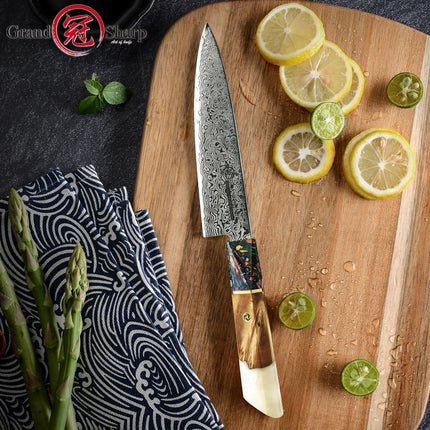 Grandsharp Japanese Damascus Knife Set 1 To 3 Pcs Home Cook