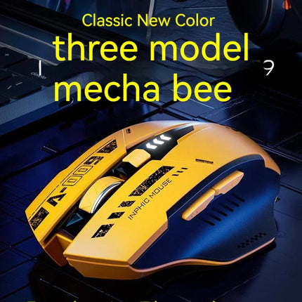 Inphic A9 Wireless Silent Gaming Mouse 2.4G Bluetooth PC by zapcart