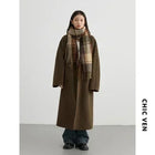 Chic Ven Women Long Wool Coat Double Sided Warm Windproof by zapcart