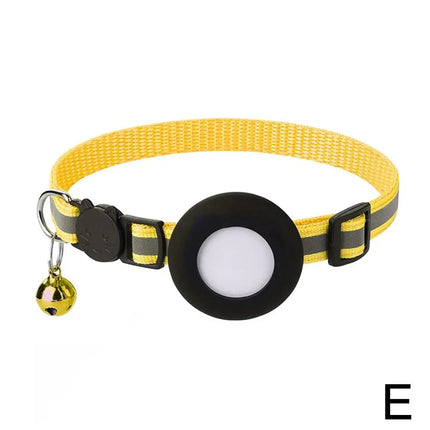 Anti Lost Cat Collar For AirTag GPS Tracker Reflective Bell by zapcart