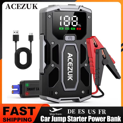 ACEZUK 12800mAh Car Jump Starter Portable Power Bank Petrol by zapcart