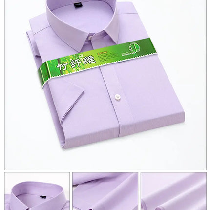 Bamboo Fiber Stretch Men Shirt CN Zhejiang Anti Wrinkle by zapcart