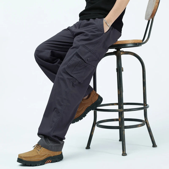 CPCOEPAXCN Mens Cargo Pants Cotton Loose Fit Multi Pocket by zapcart