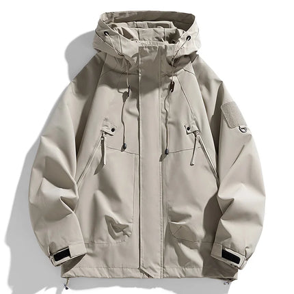 Men Hooded Windbreaker CN Guangdong Waterproof Jacket by zapcart