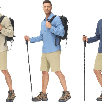 Men UPF 50 Fishing Shirt Back Mesh Sun Protection Casual by zapcart
