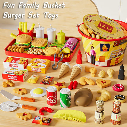 AtushiBalang Kids Pretend Play Food Set Hamburger Pizza Toy by zapcart