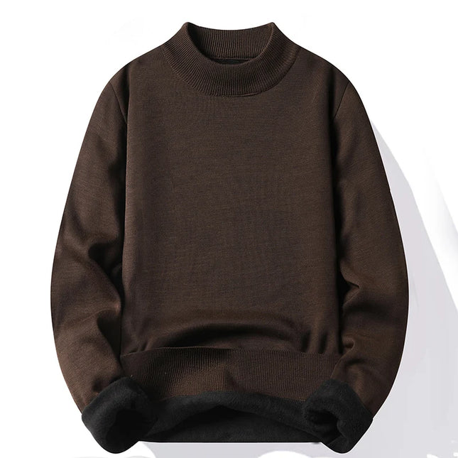 Men's Cozy Warm Velvet Pullover Sweater ENWEIGECN Slim Fit by zapcart