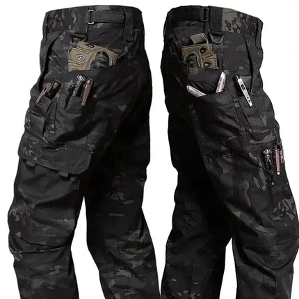 GHJQL Men Cargo Pants With Multi Pockets Durable Workwear by zapcart