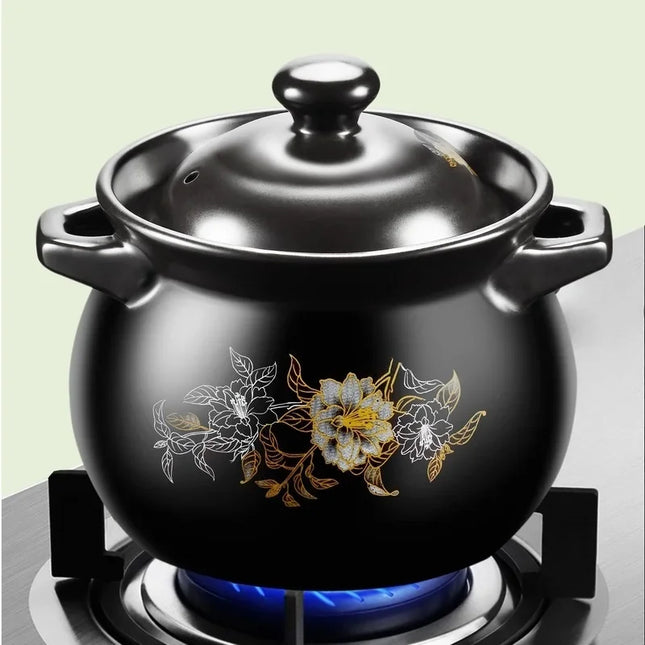 Ceramic Casserole Pot Nonstick Thick Bottom Cookware Home by zapcart