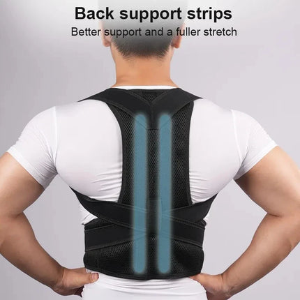 Back Posture Corrector brace Shoulder Support Belt Upper and Lower Back Pain Relief Improve Spine Clavicle Brace Posture Vest by zapcart