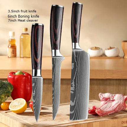 Choice Damascus Chef Knife Set With Cover For Professionals by zapcart