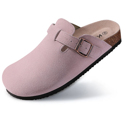Kidmi Womens Genuine Suede Clogs With Soft Footbed by zapcart