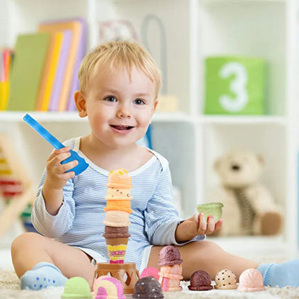 Kids Ice Cream Kitchen Toys Stack Tower Balance Educational by zapcart