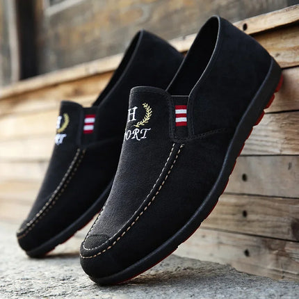 Men's Canvas Slip On Shoes Breathable Summer Comfort by zapcart