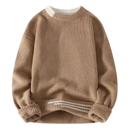 CN Jiangsu Mens Vintage Twist Sweater Harajuku Round Neck by zapcart