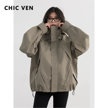 CHIC VEN Women Hooded Windproof Jacket For Outdoors by zapcart