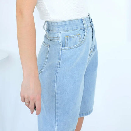 Streamgirl High Waisted Denim Shorts For Women Vintage Look by zapcart