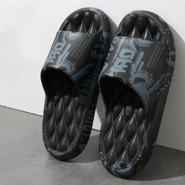 Zapcart Plus Size Graffiti Men Slippers EVA Sole Slides