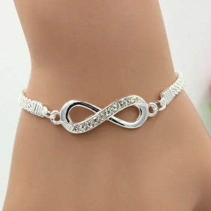 Delysia King Unisex Crystal Inlay Bracelet Simple Gift by zapcart