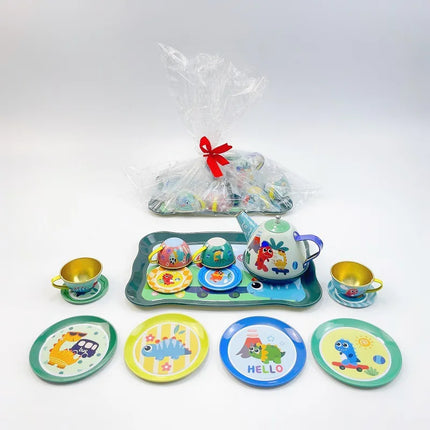 Princess Tea Set For Little Girls Metal Pretend Play Gift by zapcart