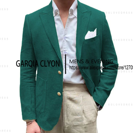 CN Jiangsu Just One Blazer Linen Suit For Men Wedding Ready by zapcart