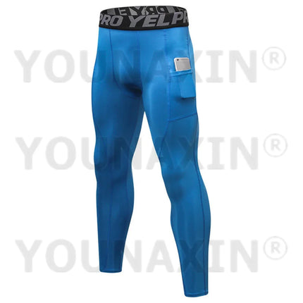 YOUNAXIN Men's Basketball Compression Pants With Pocket by zapcart