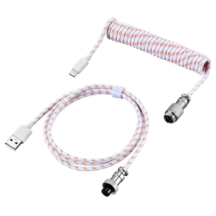 NNBILI Aviator Coiled Keyboard Cable Type C USB for Gamers by zapcart