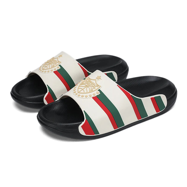 YRZL Mens Non Slip EVA Slides Thick Sole Sandals Summer