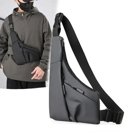 Anti Theft Chest Bag for Men Leather Crossbody Wallet by zapcart