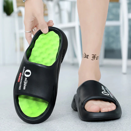 Mens Massage Slippers Indoor Outdoor Slides Comfort Fit by zapcart