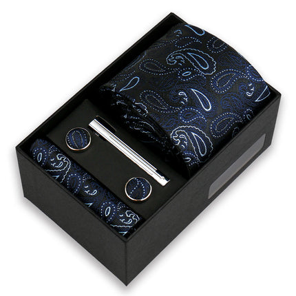 CN Mens Premium Tie Set Gift Box Paisley Handkerchief by zapcart