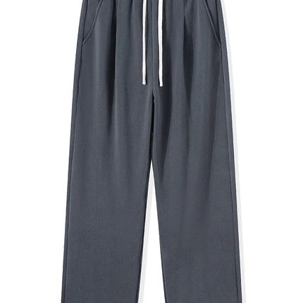 Anbican Winter Men Sweatpants Thick Fleece Wide Leg by zapcart