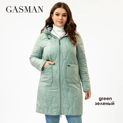 Gasman Womens Long Spring Down Parka Coat Lightweight Warm by zapcart