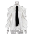 TWOTWINSTYLE Women Loose Fit Hollow Out Patchwork Blouse by zapcart