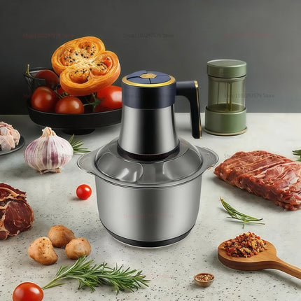5L Large capacity Meat Grinder 304 Stainless Steel Food Processors Multi-function Kitchen Meat/vegetables/fruits Mixer Machine