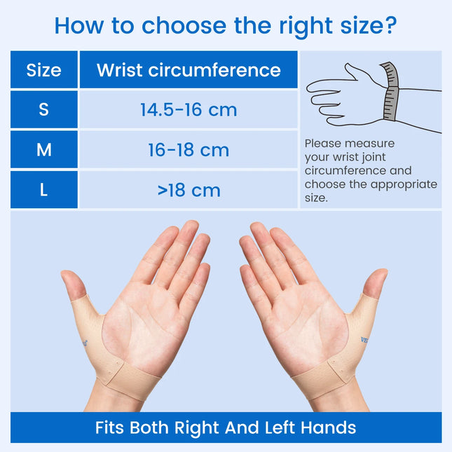 VELPEAU Elastic Thumb Support Sleeve for Mild Tenosynovitis Pain and Isolate Skin, Thumb Compression Sleeve Ambidextrous Design by zapcart