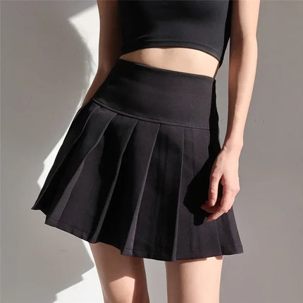 Hotsweet Y2K Style High Waist Pleated Mini Skirt For Women by zapcart