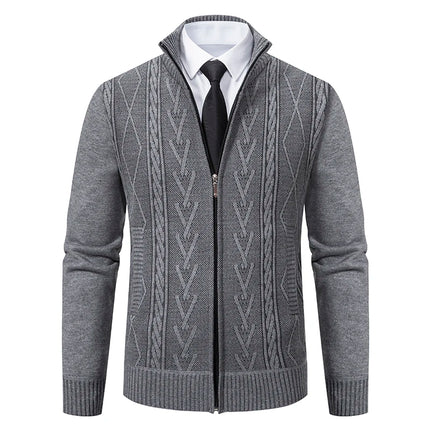 GQXAONC Cashmere Padded Mens Coat Warm Casual Knitwear by zapcart