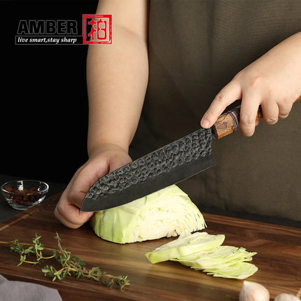 Japanese Knife Set 6pc for Home Cooks G10 Spalted Maple
