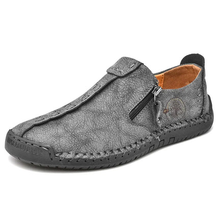 Brangdy Leather Men Slip On Breathable Loafers Plus Size by zapcart