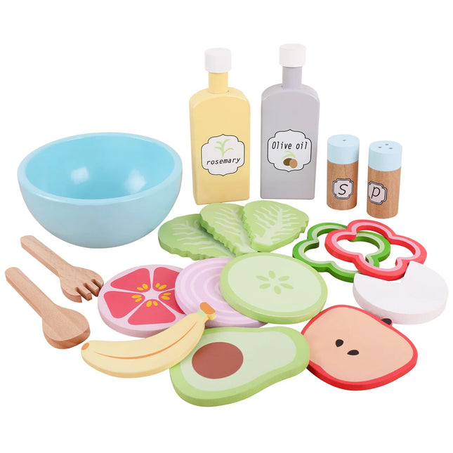 Wooden Kitchen Toy Set Educational Fruits And Veggies Kids by zapcart
