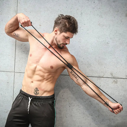 Unisex Yoga Elastic Band 8 Word Chest Expander Workout by zapcart