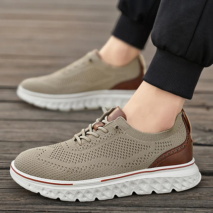 Pheron Men Mesh Breathable Casual Shoes Plus Size Wide Fit by zapcart