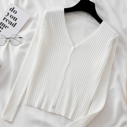 AOSSVIAO Knit Cardigan Crop Top For Women Fairycore by zapcart