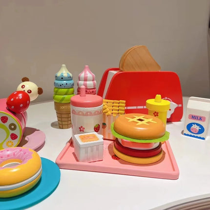 Wooden Breakfast Toys For Kids Safe Pretend Play Fun by zapcart