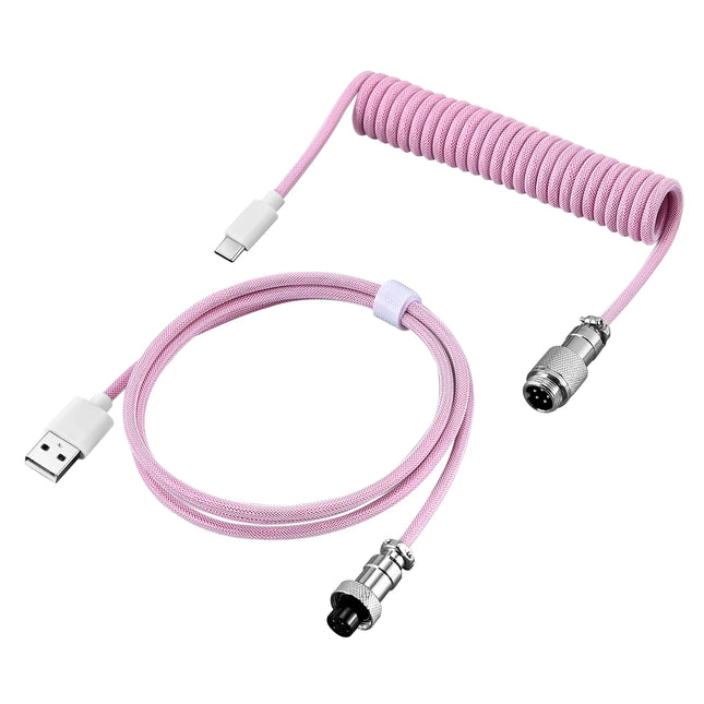 NNBILI Aviator Coiled Keyboard Cable Type C USB for Gamers by zapcart