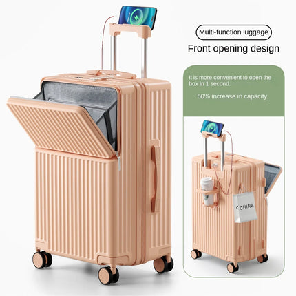 CN Jiangxi Unisex Front Opening Multifunction Luggage 20in by zapcart