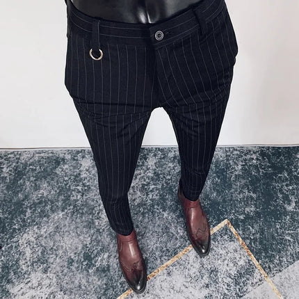 CN Zhejiang Mens Slim Fit Dress Pants Versatile All Match by zapcart