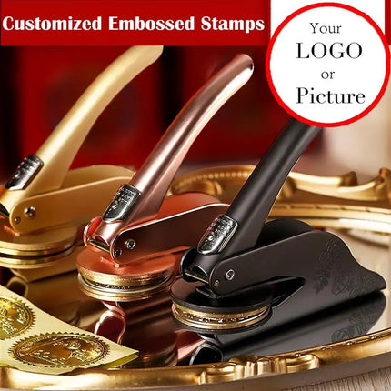 Personalized Embosser Stamp Customized DIY Wedding Envelope Party Invitation Card Private Logo Embossing Seal Customization by zapcart